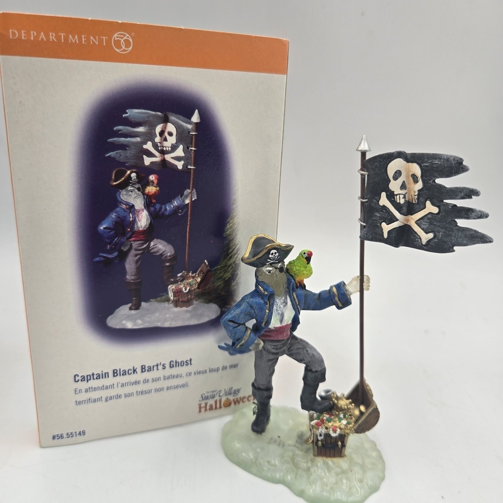 Vtg Dept 56 Captain Black Bart's Ghost 55149 Snow Village Halloween Retired 2002